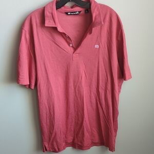 EUC Travis Mathew Soft Red Polo